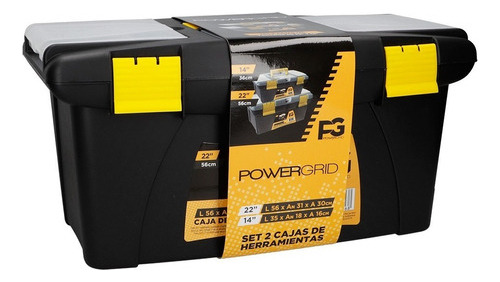 Caja Herramientas Power Grid Set 2 Cajas 22 + 14