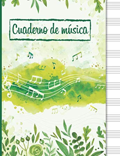 Cuaderno De Musica: Cuaderno De Pentagramas Papel Pautado De