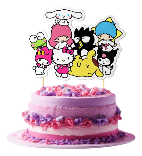 Topper De Torta Personajes Sanrio Para Cumpleaños