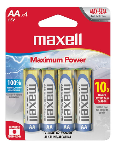 Pack Pila Maxell Alcalina Aax4