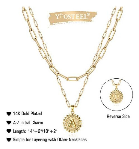 Collares De Oro Para Mujer, Collar De Capas Chapado En Oro