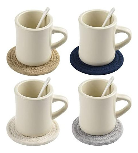 Bycnzb Juego De Tazas De Café De Cerámica De 11 Oz Juego [u]