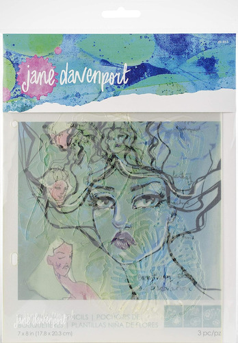 Jd-017 Jane Davenport Flower Girl Stencils, Verde Azula...