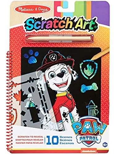 Melissa & Doug Paw Patrol Scratch Art Pad - Marshall Color R