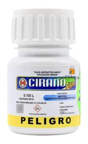Cirano Plus Cipermetrina Insecticida Control Plagas 100 Ml