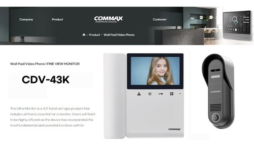 Kit Commax Portero Electrico Visor Cdv 43k Antivandalico