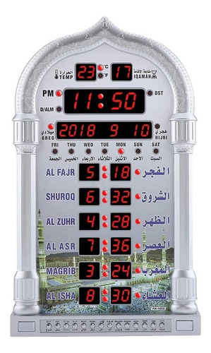 Relógio Azan, Relógio De Oração Muçulmano Led Com Controle