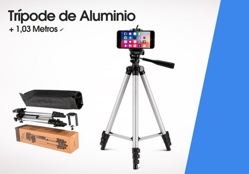 Imagen 5 de 10 de Tripode Fotografia Celular Camara 1.03mt Con Burbuja + Bolso