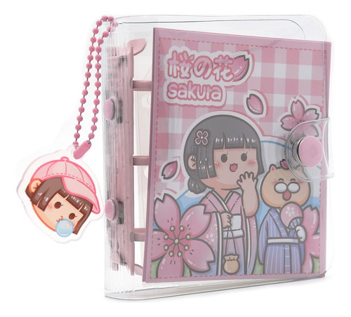 Mini Cuadernos De Carpeta Transparente Con Llavero, Plástico