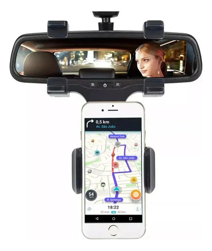 Suporte Veicular Universal P/ Celular Encaixe No Retrovisor