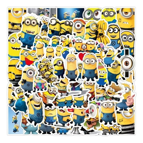 Minions Stickers 50 Calcomanias De Pvc Vs Agua