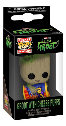 Funko Pop Llavero: Yo Soy Groot- Groot Con Bolitas De Queso