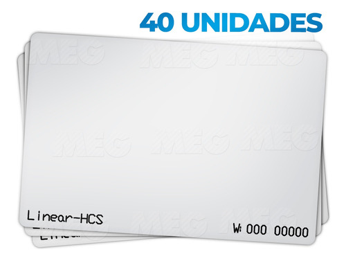 40 Un Cartão Proximidade Rfid 125khz Linear Controle Acesso