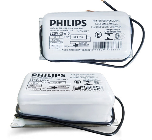 Reator Eletromagnético 1 X 26w 220v Compacta 2 Pinos Philips