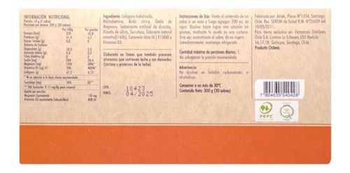 Simi Colágeno Plus Durazno 30 Sobres Magnesio Vitamina D3