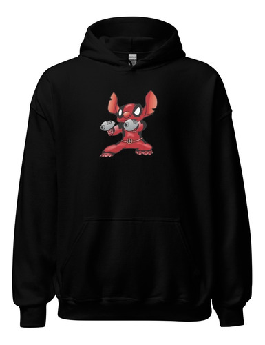Sudadera Deadpool Stich. Wade Wilson. Lilo. Chimichanga.