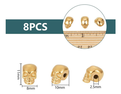 Unicraftale 8pcs Calavera De Calaveras De Calavera De Acero