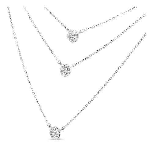 Haus Of Brilliance Collar De Plata De Ley 925 Con Medallón