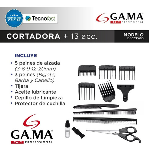 Cortadora De Pelo Gama 13 Acces + Afeitadora Foil Remington