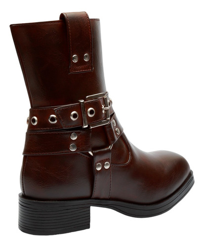 Bota Botín Color Marrón Bella Shoes Para Mujer 7001