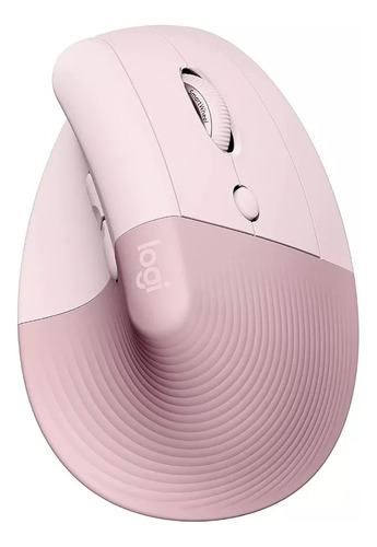 Mouse ergonômico sem fio Vertical Logitech Lift Rosado Cor Rosa