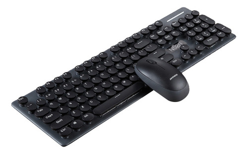 Lovely Retro Style N520 Wireless Mechanical Keyboard Mouse
