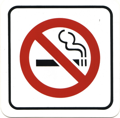 Chapa Prohibido Fumar 20x20 Ideal Negocios Oficina Comercio