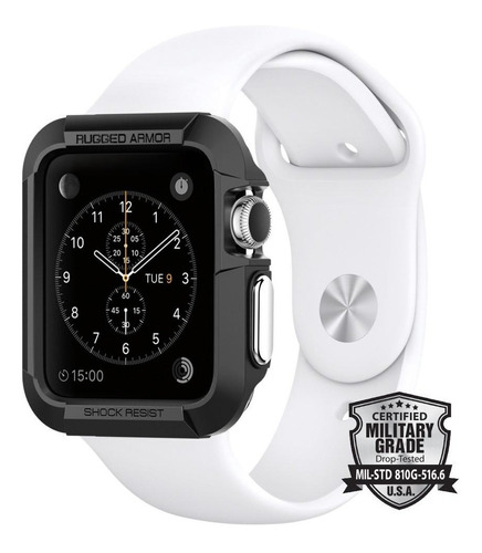 Case Original Spigen Apple Watch 42mm Rugged Armor Black