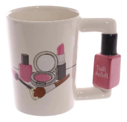 Taza Grande Con Mango En Forma De Esmalte De Uñas Barniz A