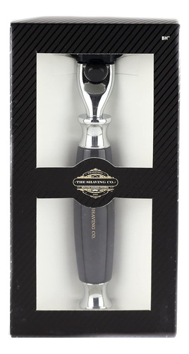 The Shaving Co Kit Rastrillo Negro Crema Afeitar Menta Bowl