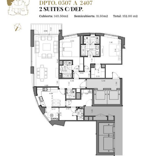 Depto Alquiler Exclusivo 3 Amb Y Dependencias Alvear Tower Pto. Madero