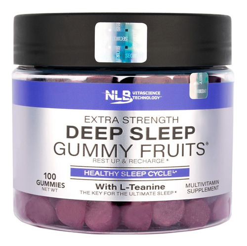 Naturelab Deep Sleep Gummy Fruits - Gomitas Para Ansiedad Sueño Profundo Y Descanso - Sabor Uva
