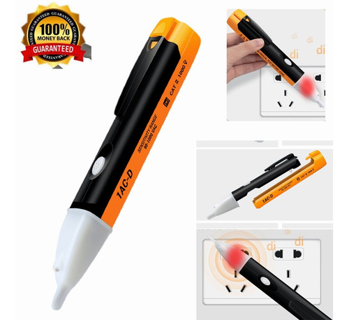 Imagen 2 de 7 de Tester Sensor Detector Lapiz Voltaje 90 - 1000 V Led Light