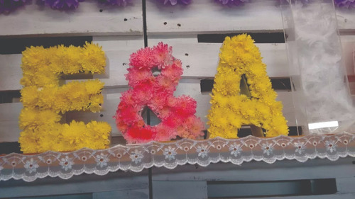 Letras Decorativas Rellenables En Acrilico 30cm Alto 3 Pz
