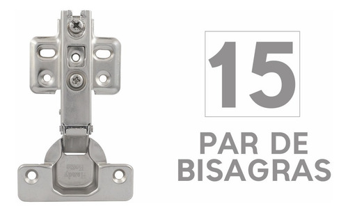 Bisagra Bidimensional 4 Perforaciones (15 Juegos) Handy Home