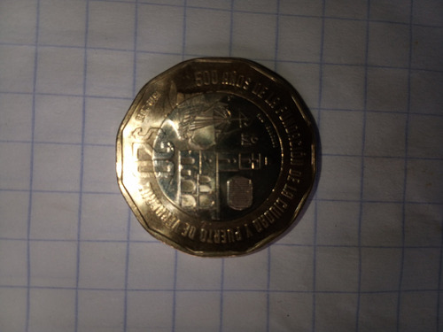 Moneda Historica De 20$de Los 500 Años De Veracruz