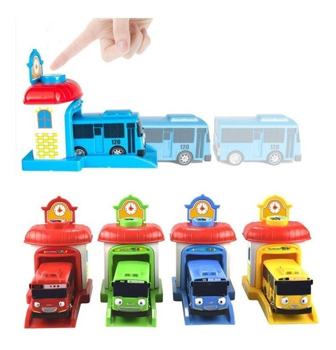 Juego De Coches De Juguete For Niños Tayo Bus 4pcs