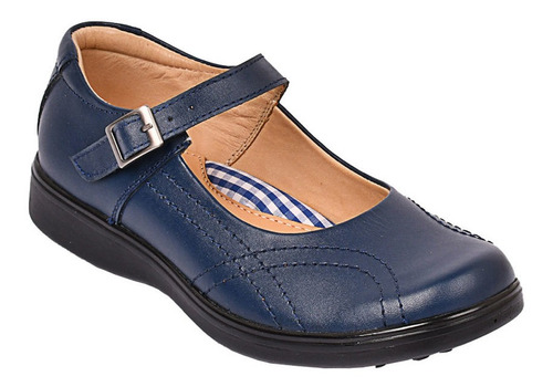 Zapatos Hebilla Almendras Em-046 Azul
