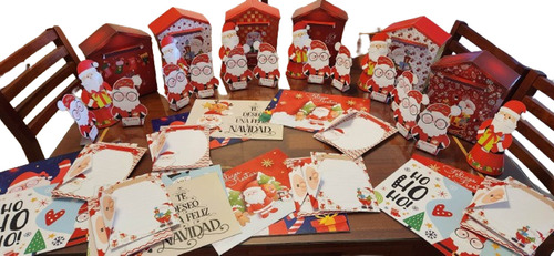Kit Navidad Infantil Buzón Cartas/sobre Papá Noel Imprimible