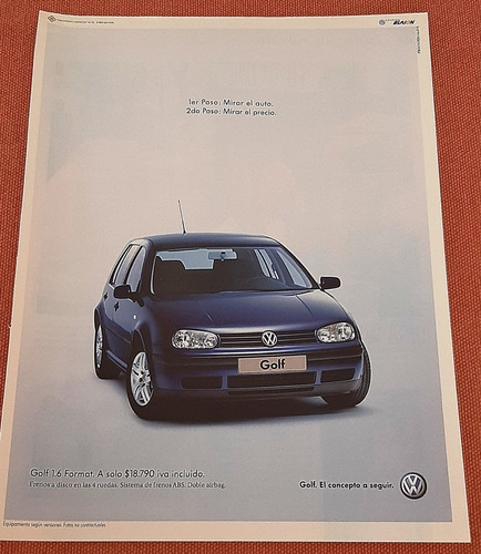 Publicidad Volkswagen Golf 1.6 Format