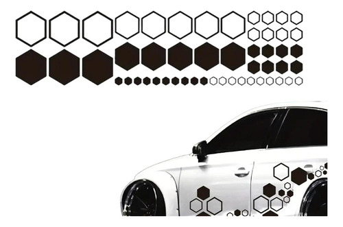 Calcomanía Hexagonal Para Auto Calcomanía Para Auto En Forma