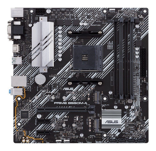 Imagen 2 de 6 de Board Asus Prime B550m-a Csm Socket Am4 Amd Ryzen M.2 Aura