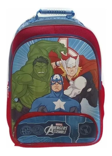 Mochila Espalda Avengers 18p Cresko Original- Sharif Express Color Azul