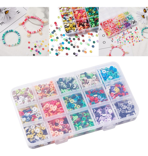 2400 Cuentas De Arcilla Para Hacer Pulseras, Kit De 6 Mm