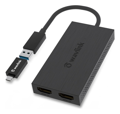 Usb 3.0 Dual Hdmi Uhd Adaptador De Gráficos De Video U...