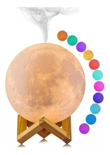 Humidificador Difusor Lampara Modelo Luna Esencia D Regalo