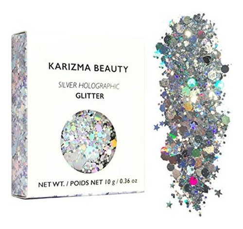 Plata Brillo Holografico Grueso R Karizma Belleza R 10g Fes