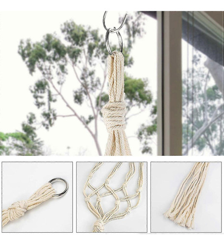 Cesta Colgante, 5 Cestas Colgantes, Cesta Colgante De Cuerda