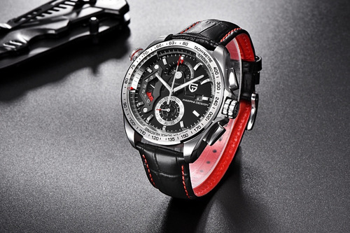 Relógio Masculino Couro Pagani Design Original