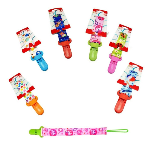 Pack 2 Portachupetes O Clip Cinta Woodytoys